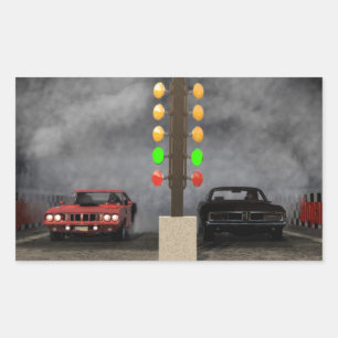 Ultimativer Mopar-Showdown Rechteckiger Aufkleber