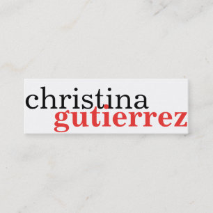 Ultimativer Netzwerkaustausch Mohnrot Typografie Mini Visitenkarte