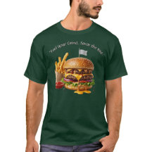 Ultimatives Double Cheeseburger & Fritten Grafik T