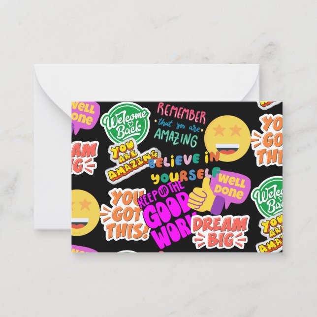 Ultimatives Ermutigungs-Collage Mitteilungskarte (Vorderseite)