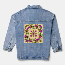 ultimatives Vintages Muster Jeansjacke