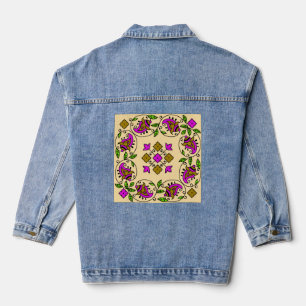 ultimatives Vintages Muster Jeansjacke