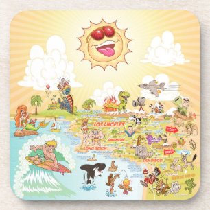 Ultime Sunny Californie Dessous de verre en plasti