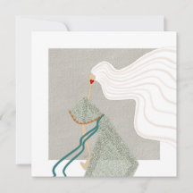 Ultra Chic Lady Bella Carte d'Art de Mode