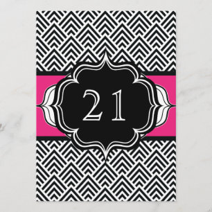 Ultra chic zum 21. Geburtstag oder Junggesellinnen Einladung