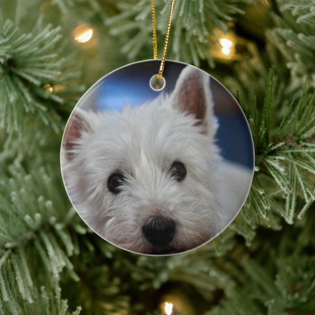 Ultra Cute Pestie Westie Terrier Keramik Ornament (Baum)