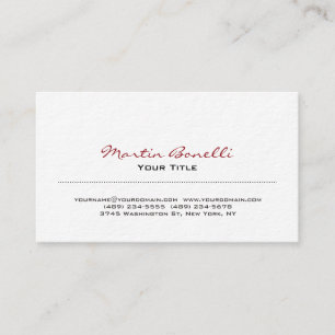 Ultra-Dick Red Black & White Trendy Business Card Visitenkarte