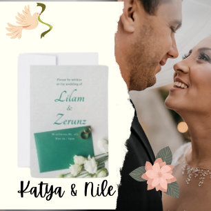 Ultra dicke Papier Silber Hochzeitseinladung Einladung