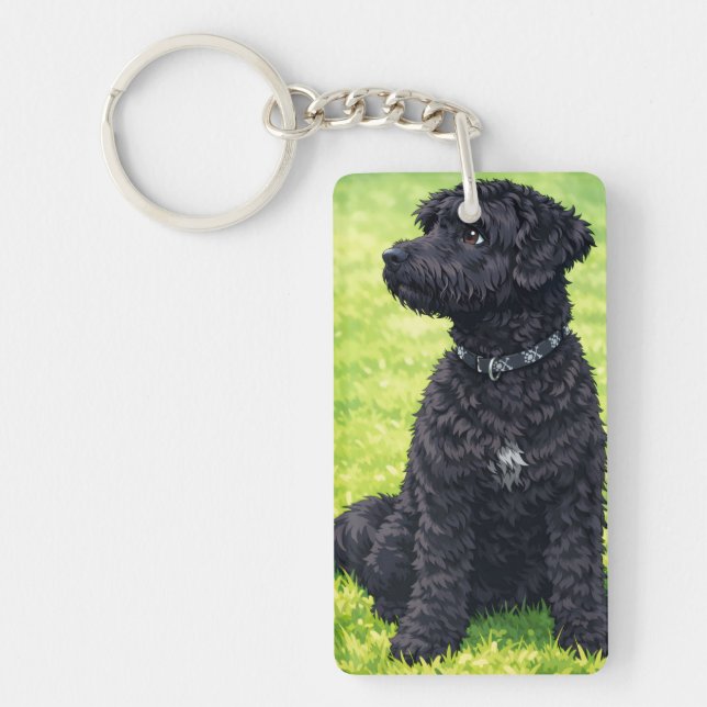 Ultra-Durable Keychain Portuguese Water Dogs Anime (Devant)