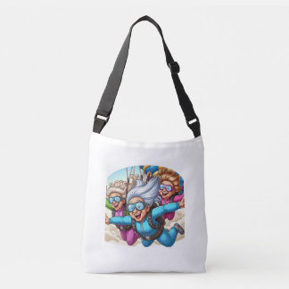 Ultra Grannies Go Skydiving Cross Body Tasche