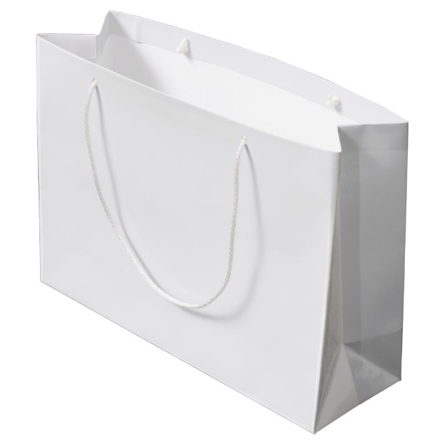 Ultra Light Gray Minimal Background Große Geschenktüte (Rückseite Schrägansicht)