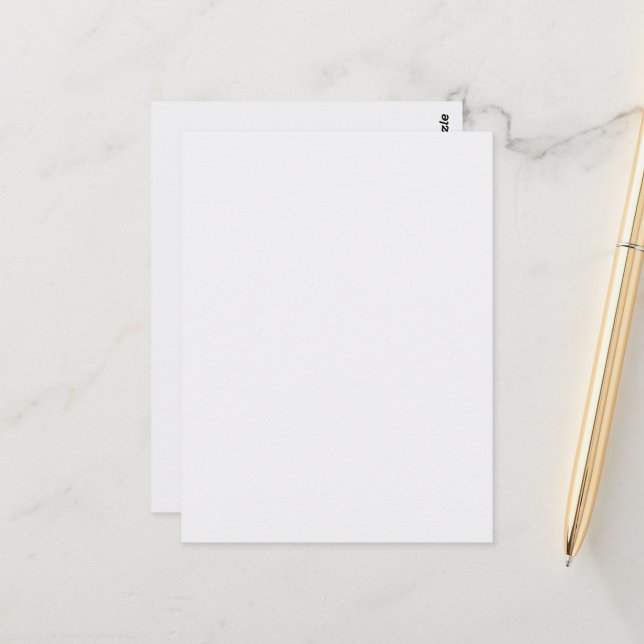 Ultra Light Gray Minimal Hintergrund Postkarte (Vorderseite/Rückseite Beispiel)