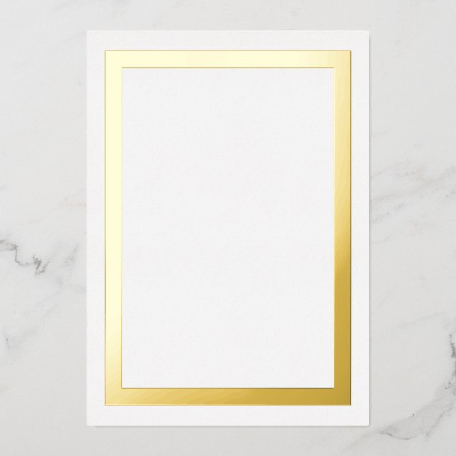 Ultra Luxe Gold Foil Border Cardstock Folieneinladung (Vorderseite)