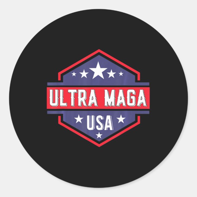 Ultra MAGA 47 Runder Aufkleber (Vorderseite)