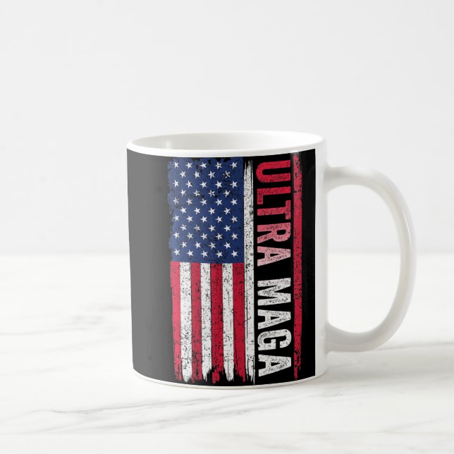 ULTRA MAGA American Flag Patriotic Agenda Kaffeetasse (Rechts)