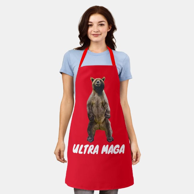 ULTRA MAGA GRIZZLY BEAR KÜCHE SCHÜRZE (Getragen)