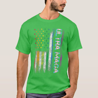 Ultra-Maga-LGBT-Stolpergay für Trump-US-Flagge Ult T-Shirt