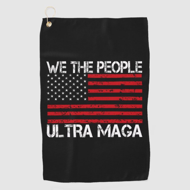 Ultra Maga Pro Trump 2024 Funny Republikaner Golfhandtuch (Vorderseite)