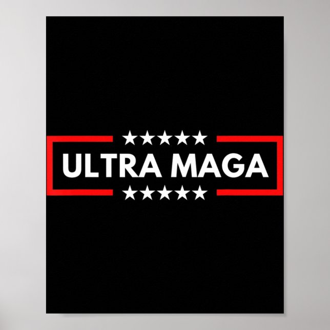 Ultra Maga Pro Trump Trump Maga King Anti Biden Poster (Vorne)