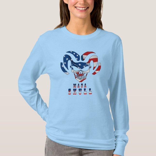 Ultra Maga Skull | Langschläfchen für Frauen T-Shirt (Vorderseite)