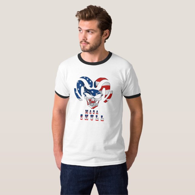 Ultra Maga Skull | Männerklingeln T-Shirt (Vorne ganz)