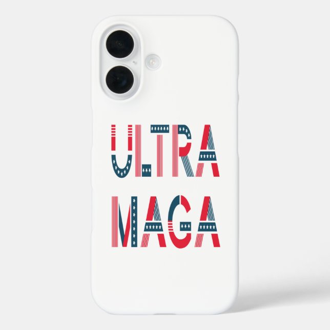 Ultra MAGA Trump Patriotische Republikanische Kons iPhone 16 Hülle (Rückseite)