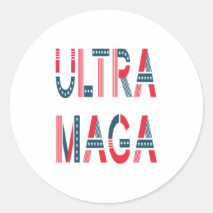 Ultra MAGA Trump Patriotischer Republikanischer Ko Runder Aufkleber