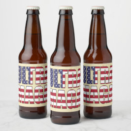 ULTRA MAGA TRUMP SUPPORTER GREAT USA BIERFLASCHENETIKETT
