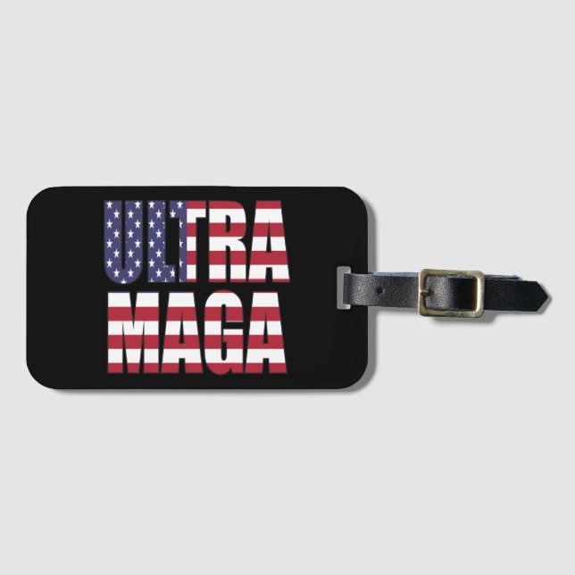 Ultra MAGA Trump Unterstützer 💡 Great Again USA Gepäckanhänger (Vorderseite (Horizontal))