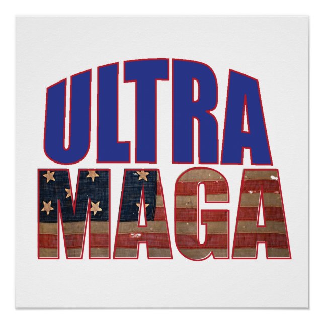 Ultra MAGA Trump Unterstützer 💡 Great Again USA Poster (Vorderseite)