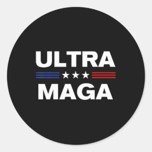 Ultra Maga United State Fahne 3 Runder Aufkleber