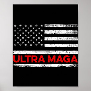 Ultra Maga United State-Flagge Poster