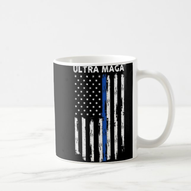 Ultra Maga US Flag Proud Ultra Maga Kaffeetasse (Rechts)