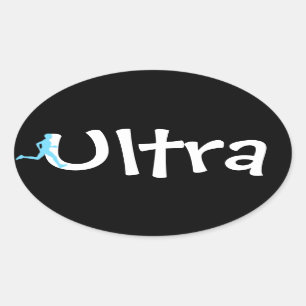 Ultra Marathon-Aufkleber Ovaler Aufkleber