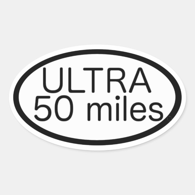 Ultra-Marathon Ovaler Aufkleber (Vorderseite)