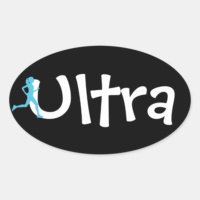 Ultra-Marathon-Sticker Ovaler Aufkleber (Vorderseite)