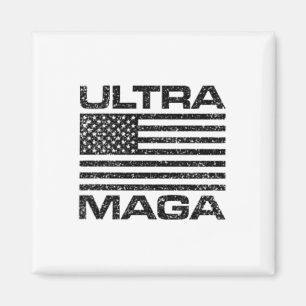 Ultra Mega USA Amerikanische Flagge Ultramega Frau Magnet