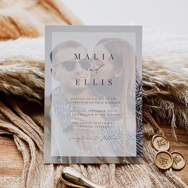 Ultra-Minimal | Foto Overlay Wedding Einladung (Von Creator hochgeladen)