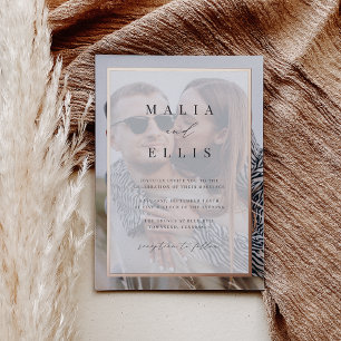 Ultra-Minimal   Foto Overlay Wedding Folieneinladung