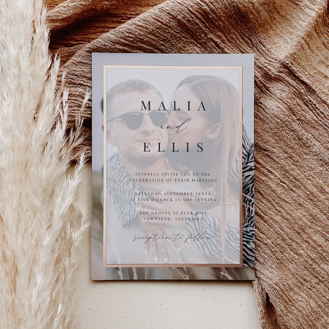 Ultra-Minimal | Foto Overlay Wedding Folieneinladung (Von Creator hochgeladen)