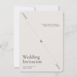 Ultra-minimalistische luxuriöse kreative Hochzeits Einladung