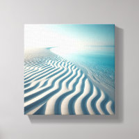 Ultra-minimalistische weiße Sandrippel mit Unendli