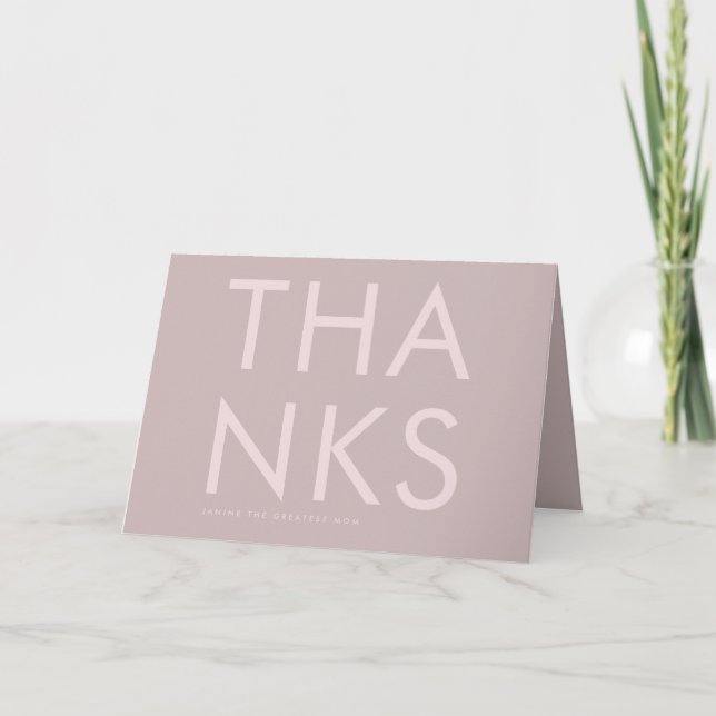 Ultra Modern Bold Blush Pink Simple Mothers Day Karte (Vorderseite)