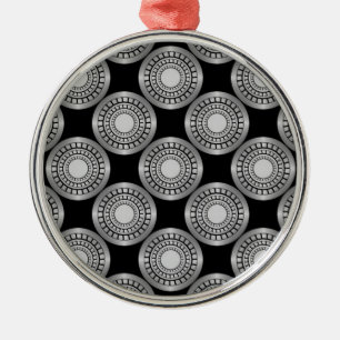 Ultra-Modern Circles Premium Ornament, Silber Silbernes Ornament