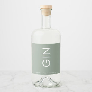 Ultra Modern formatiert, grün, einfach Alkoholflaschenetikett
