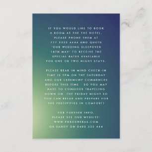Ultra-Modern Gradient Green Blue Ombre Wedding Begleitkarte