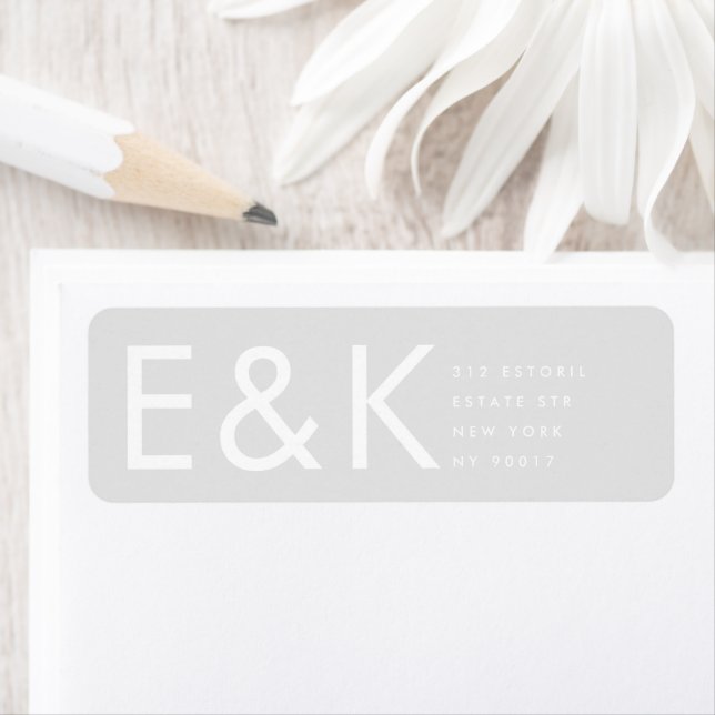 Ultra Modern Grau Bold Big Monogram einfach (Insitu)