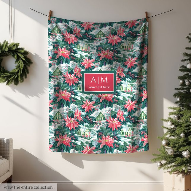 Ultra modern green watercolor preppy festive gift fleecedecke (Ultra modern green watercolor preppy festive gift Fleece Blanket)