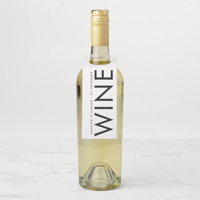 Ultra Modern kühne Big NAMES einfach Flaschenanhänger (Auf Flasche)