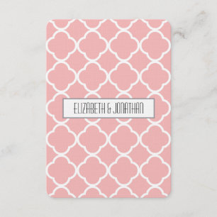 Ultra Modern rosa Ogee Wedding RSVP Karte